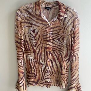 Komarov Tiger Print Blouse - M